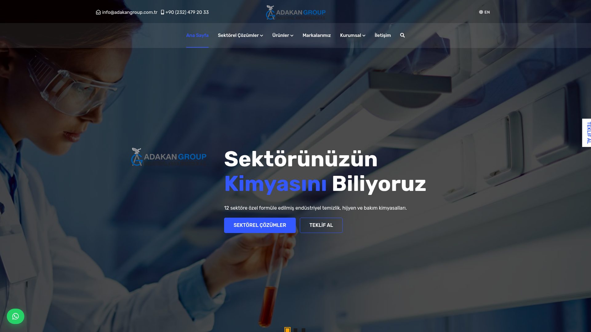 Adakan Group ana sayfa görüntüsü