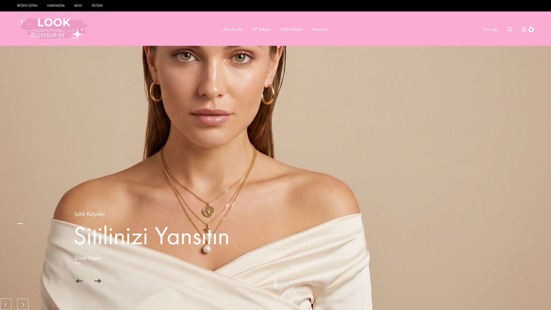 Look Aksesuar ana sayfa görüntüsü